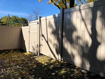 Tan, 2 Rail, privacy fence