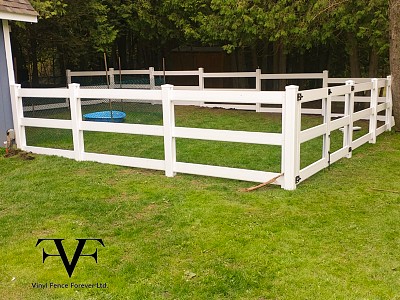 White, Ranch Fence