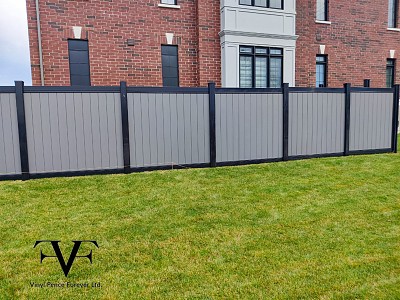 Charcoal with black frame, Privacy fence