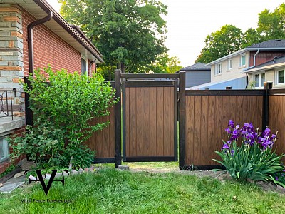 Lava with Brown Frame, Privacy Fence and Gate