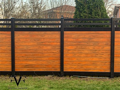 Horizontal Lava with Black Frame, Privacy Fence