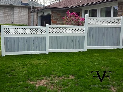 Supernova with White Frame and Lattice, Privacy Fence