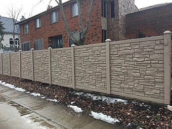 Beige Granite, 6' high Eco Stone, Vinyl
