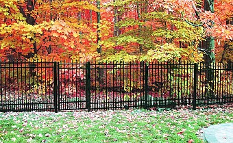 Black Aluminum 6' high fence