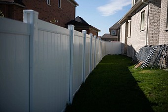 White 2 Rail,6'high, full privacy fence