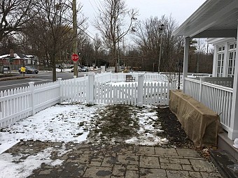 White Vinyl Cape Cod double gate