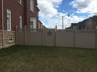 Tan, Privacy with Lattice Top & Gate with Insert