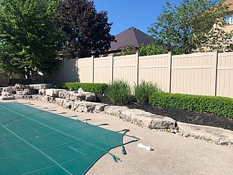 Tan, 3 Rail, Full privacy 6' high fence