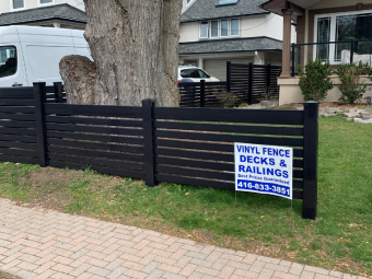 Black Horizontal, Semi-Private Fence