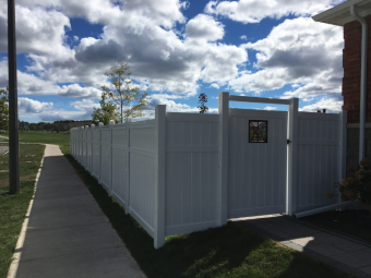 White, 3 Rail, Privacy Fence