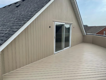 Tan, Vinyl Deck with Vinyl perapet Screen