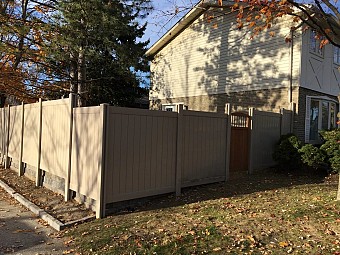 Tan, 2 Rail, privacy fence