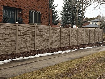 Beige Granite, 6' high Eco Stone, Vinyl