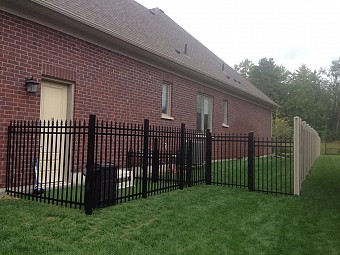 Black 6' high Aluminum fence