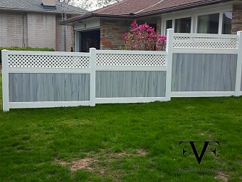 Supernova with White Frame and Lattice, Privacy Fence