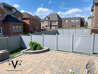 Grey, 2 Rail, Privacy Fence