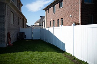 White 2 Rail,6'high, full privacy fence